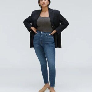 Everlane The Curvy high rise Crop Skinny Medium Wash Jeans